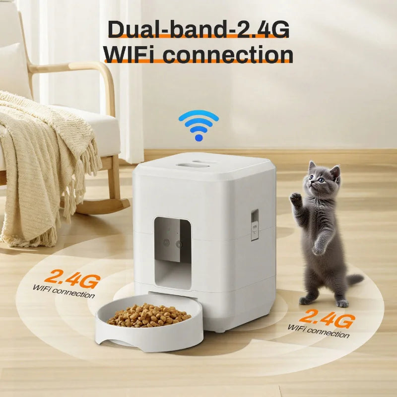 Smart Pet Feeder 2L – WiFi Automatic Food Dispenser for Cats & Dogs