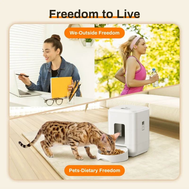 Smart Pet Feeder 2L – WiFi Automatic Food Dispenser for Cats & Dogs