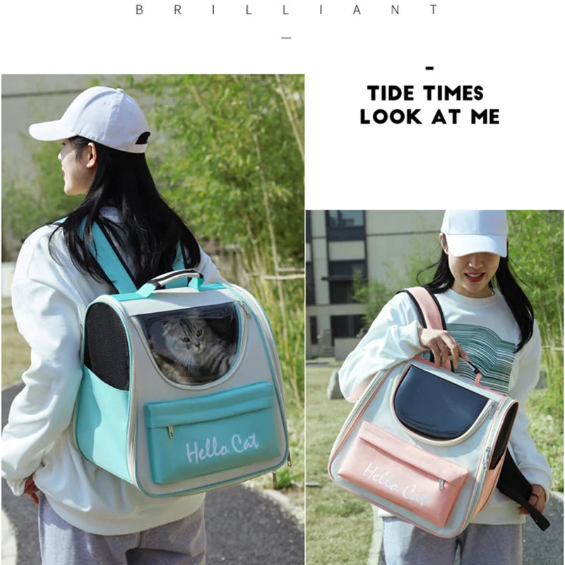 Cat Carrier Backpack with Washable Cushion ā Breathable Outdoor Travel Bag for Cats & Small Dogs