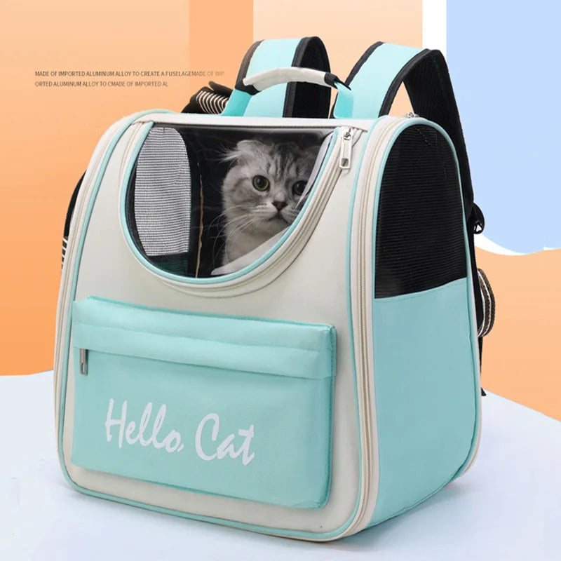 Cat Carrier Backpack with Washable Cushion ā Breathable Outdoor Travel Bag for Cats & Small Dogs