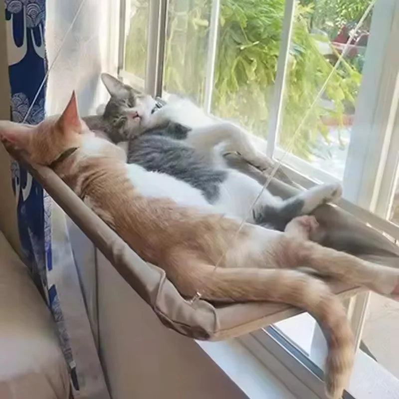 Window-Mounted Cat Hammock — Cozy, Secure Perch for Sunbathing