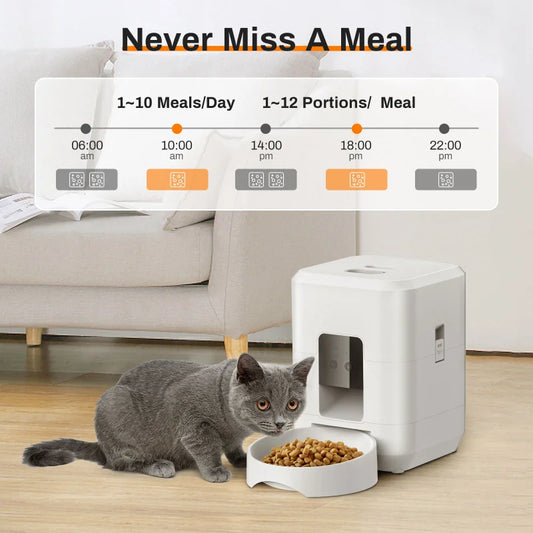 Smart Pet Feeder 2L – WiFi Automatic Food Dispenser for Cats & Dogs