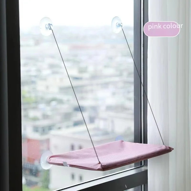 Window-Mounted Cat Hammock — Cozy, Secure Perch for Sunbathing