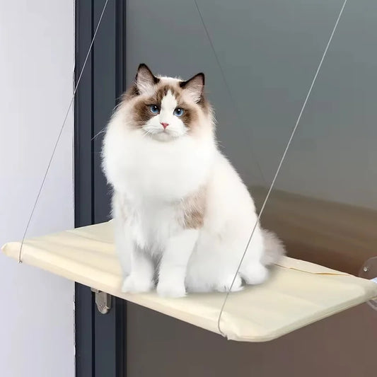 Window-Mounted Cat Hammock — Cozy, Secure Perch for Sunbathing
