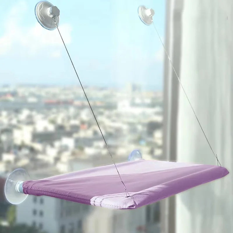 Window-Mounted Cat Hammock — Cozy, Secure Perch for Sunbathing